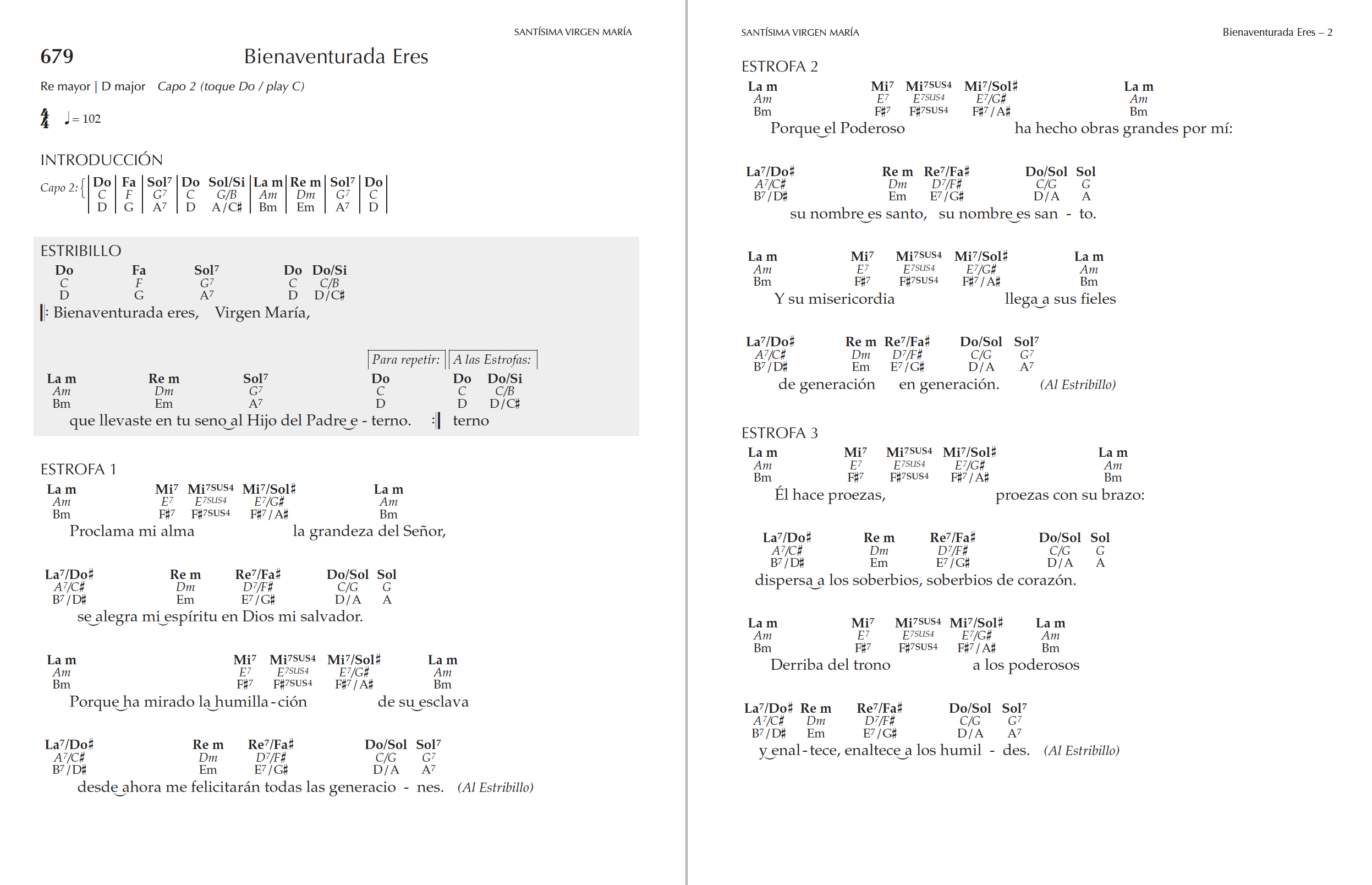 sample of Lyric and Chord Edition